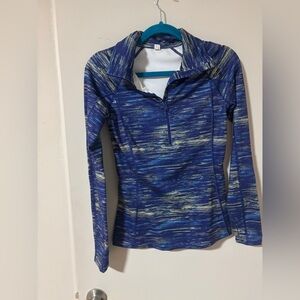 Women’s Under Armor Blue Space-Dye Quarter-Zip Active Top XS